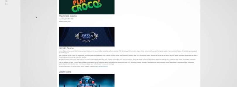 Slots Vendor Gambling Affiliate Site Video Review