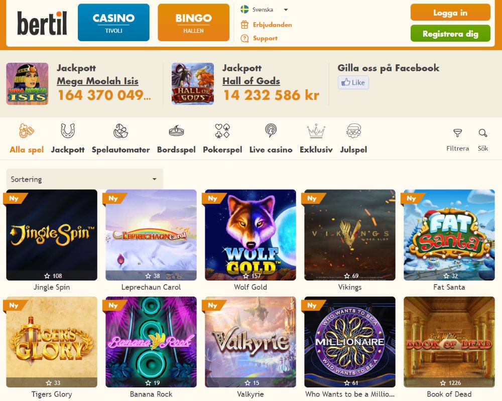 The Top 10 Most Popular Games at Bertil Casino Online