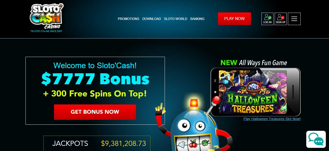 Sloto Cash Online Casino's most popular payment methods