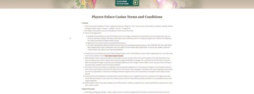 Players Palace Casino Online Site Video Review