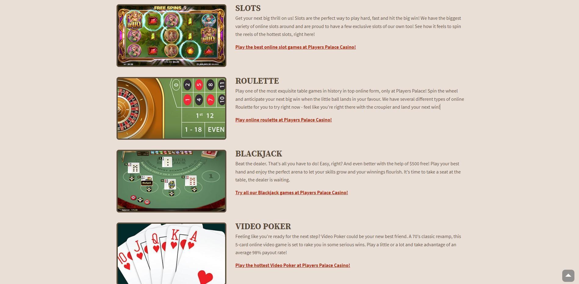 The Biggest Jackpots Won at Players Palace Casino Online