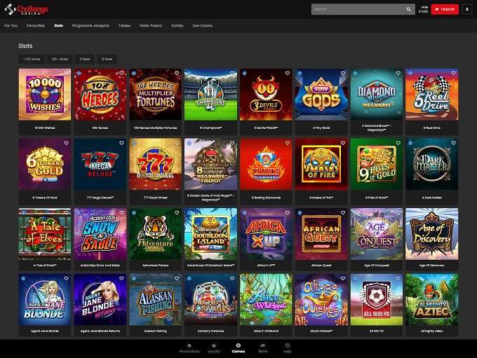 The Most Popular Games to Play at Challenge Casino Online