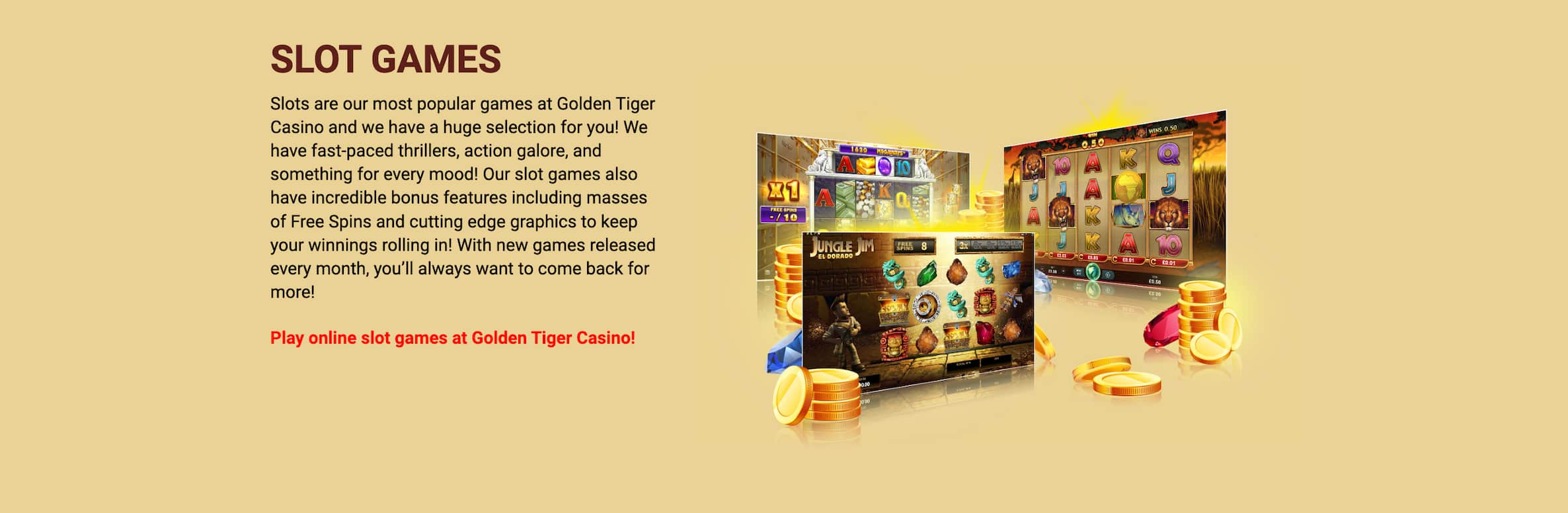 Top 10 Slot Games to Play at Golden Tiger Casino Online