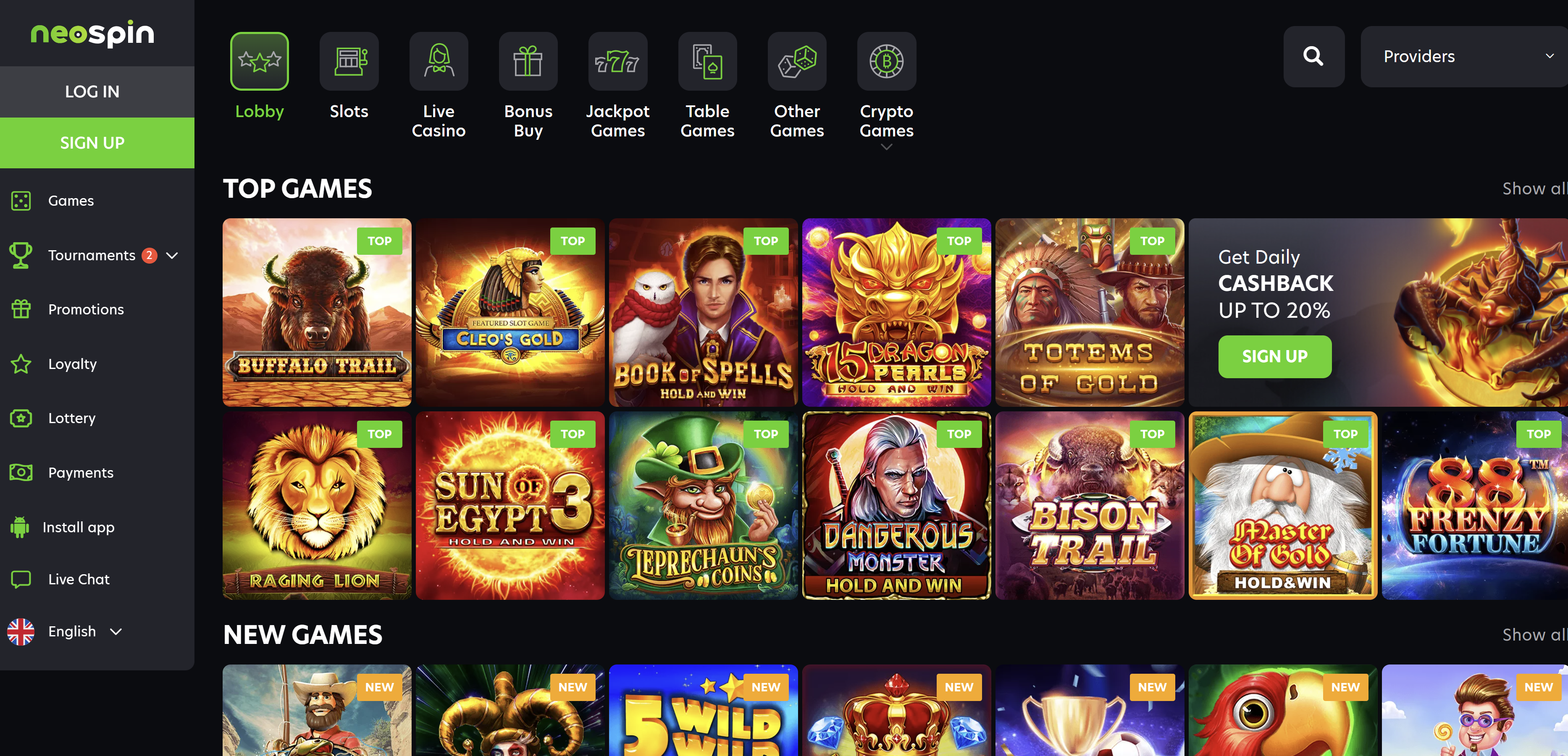 The Best Online Casino Games at Neospin Casino