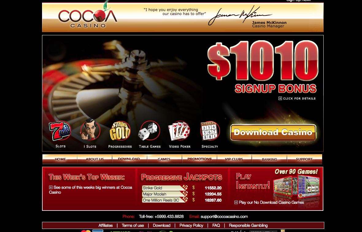 Top 10 Slot Games at Cocoa Casino Online