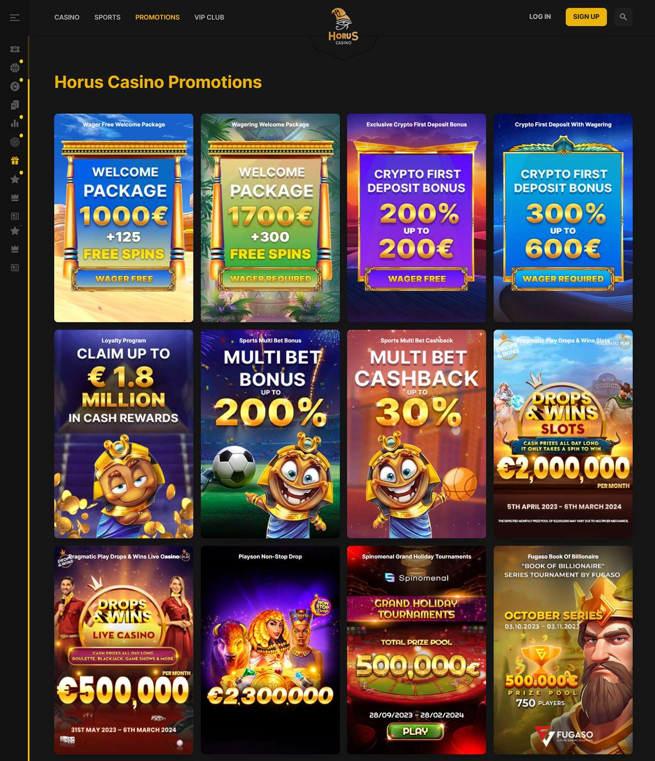 The Latest Promotions and Bonuses at Horus Casino Online