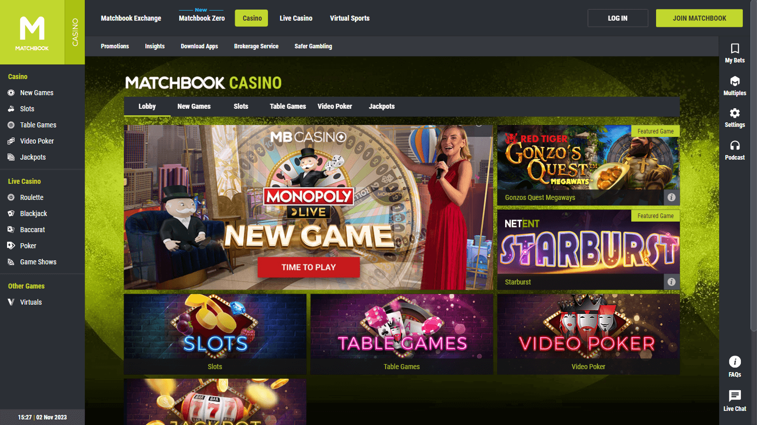 The Latest Promotions and Bonuses at Matchbook Casino Online