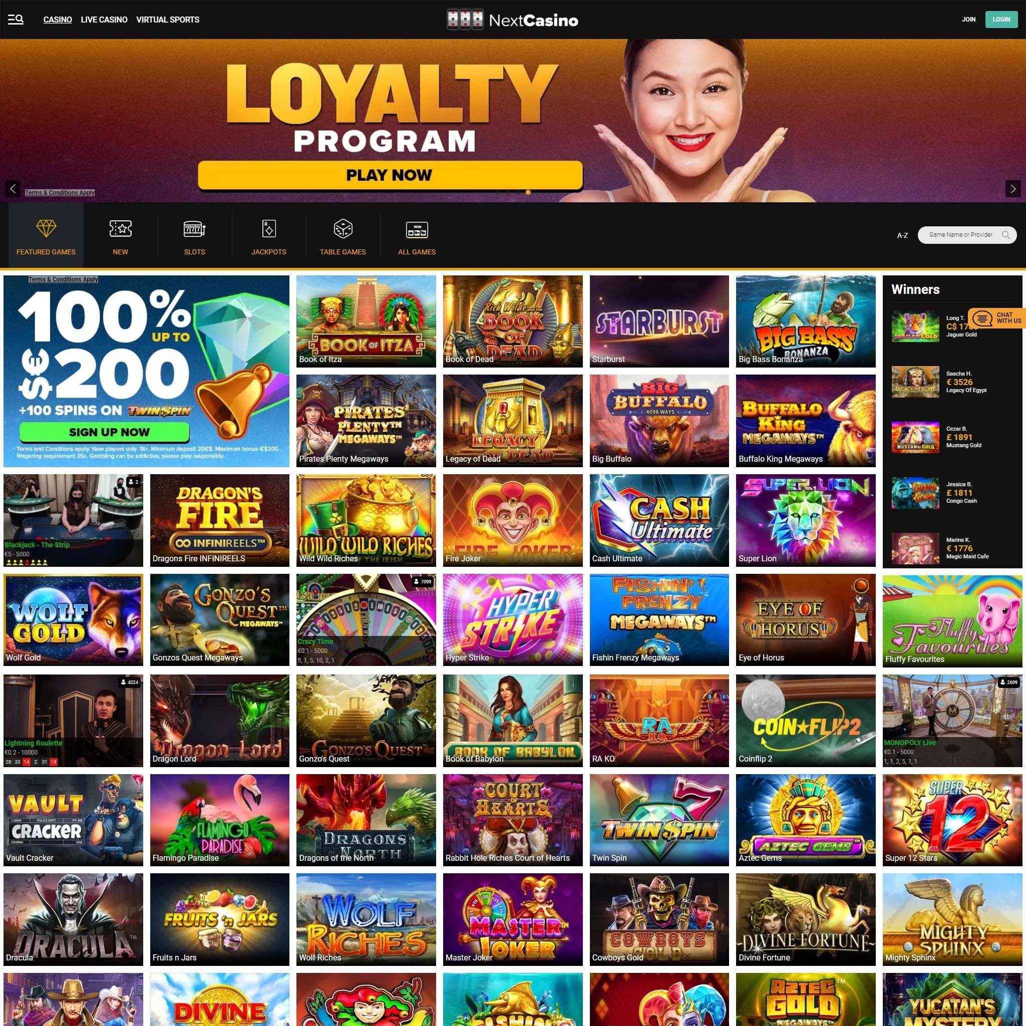 Top 10 Online Slot Games at Next Casino Online