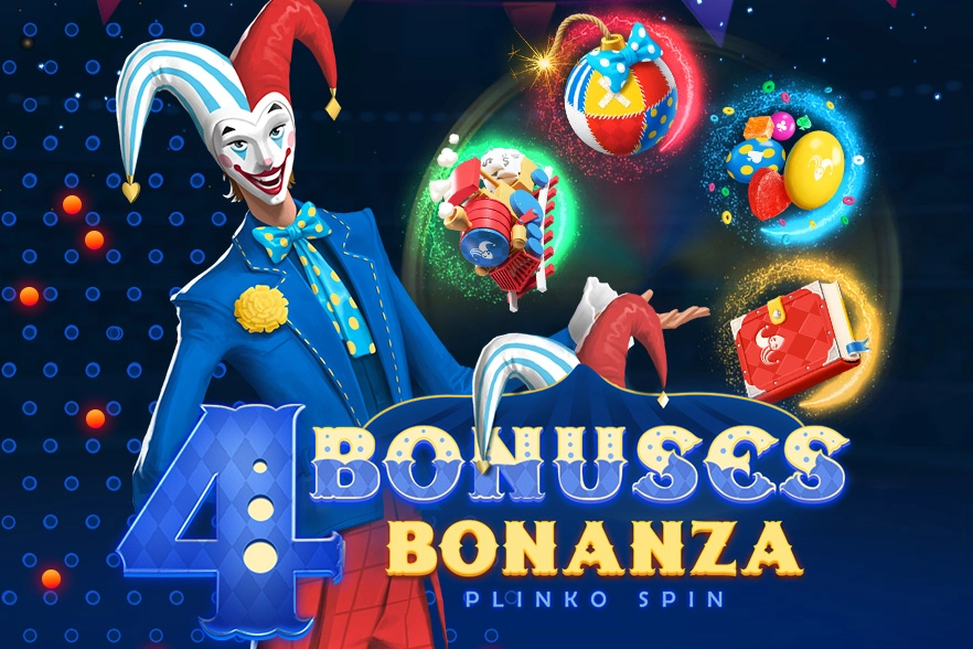 4 Bonuses Bonanza - Plinko Spin